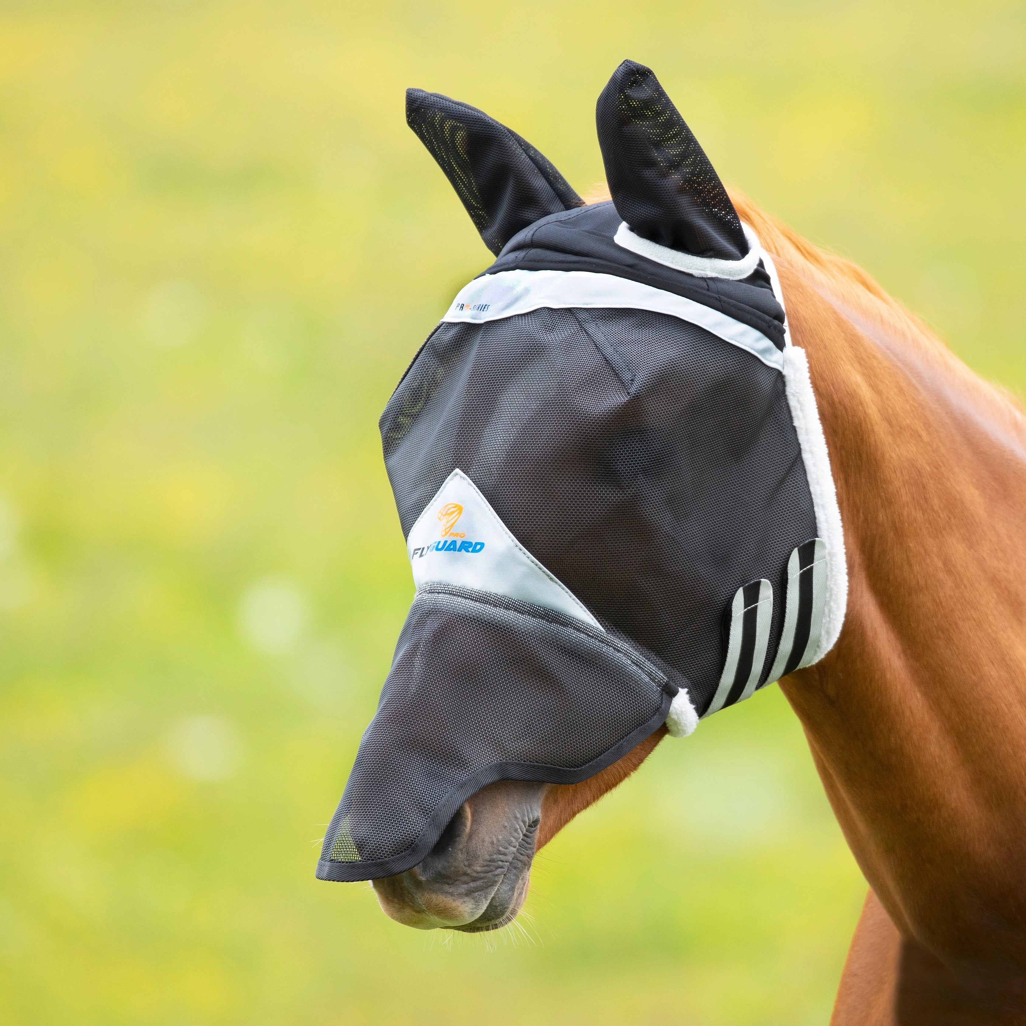 FlyGuard Pro Field Durable Fly Mask With Ears & Nose