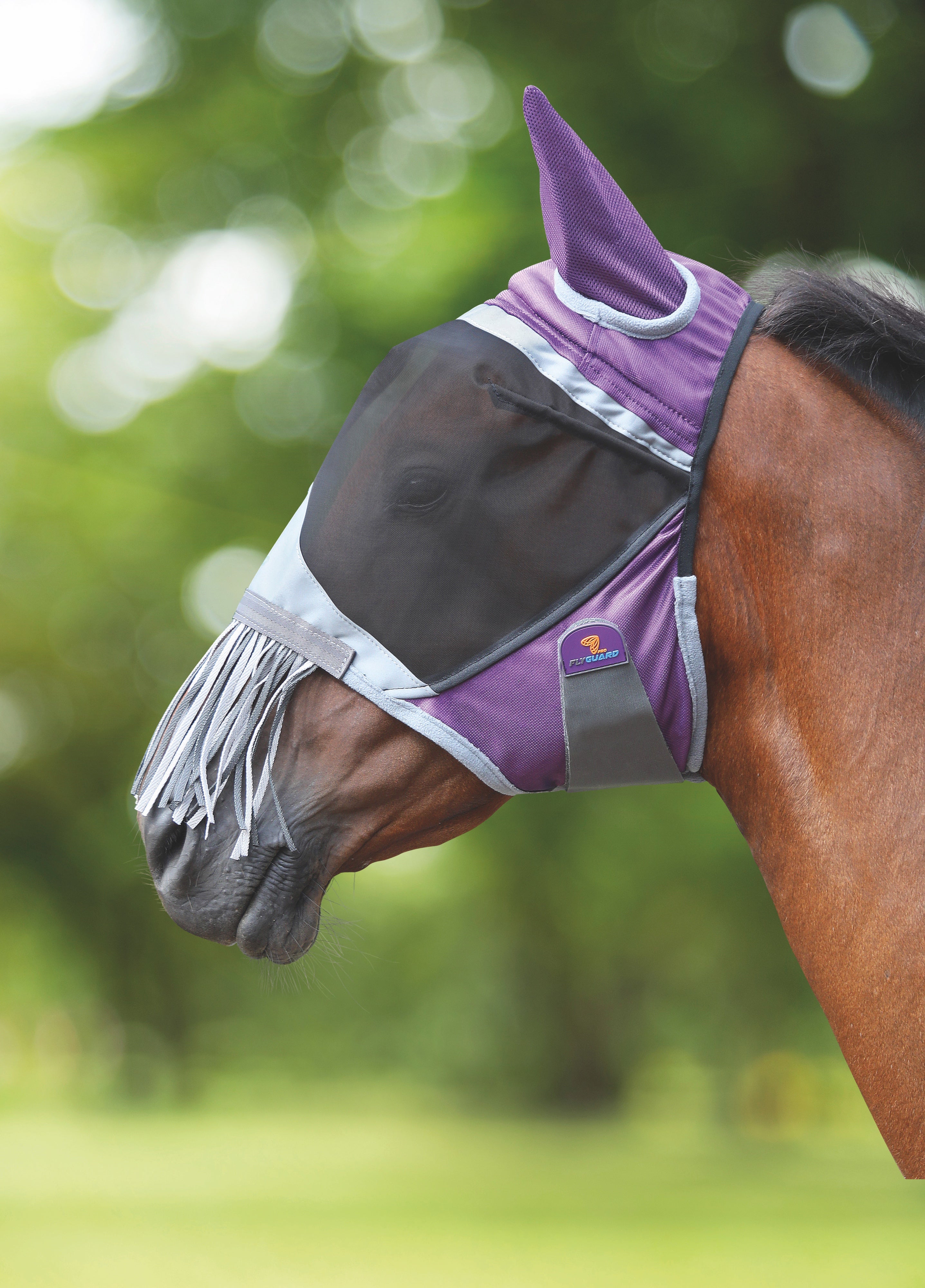 FlyGuard Pro Deluxe Fly Mask with Nose Fringe