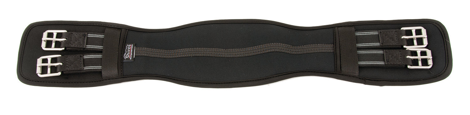 Leather/Neoprene Dressage Girth in Black - 16 - The Tried Equestrian Leather/Neoprene Dressage Girth in Black - 16 - The Tried Equestrian